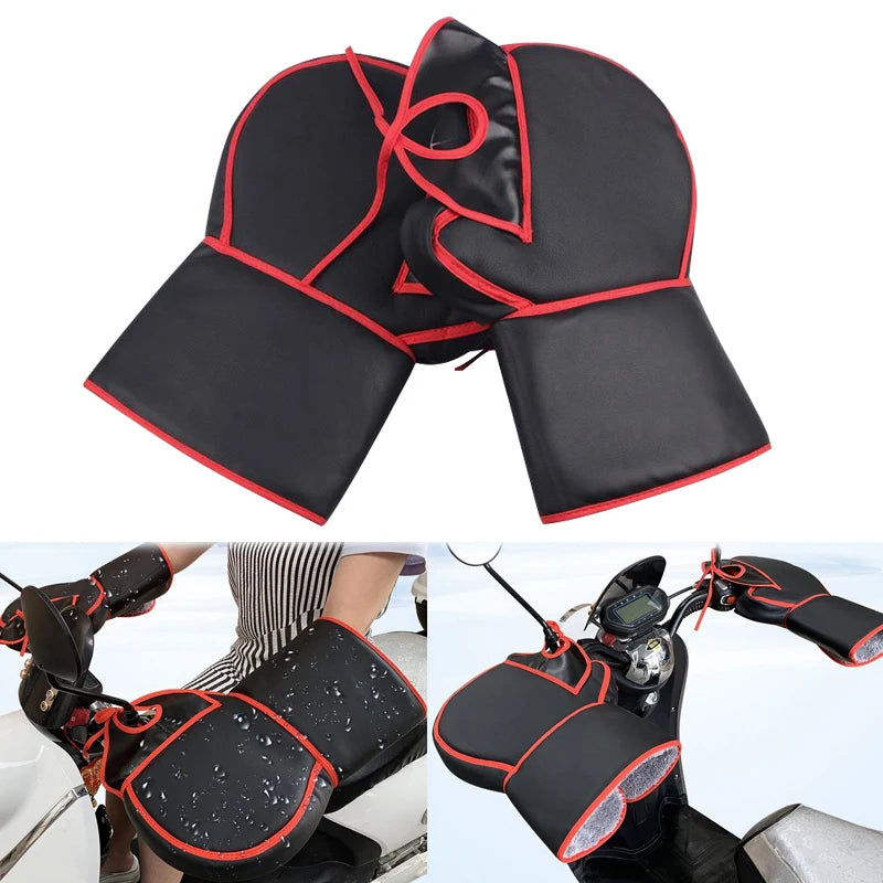 Manchons de Guidon Moto Imperméables — Gants Thermiques Hiver Scooter & Moto