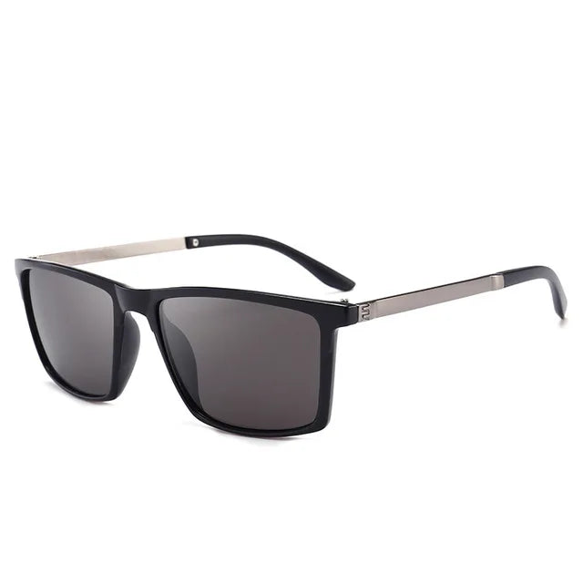 Psacss - Gafas de sol polarizadas cuadradas para hombre, lentes de conducción, de alta calidad, retro, UV400
