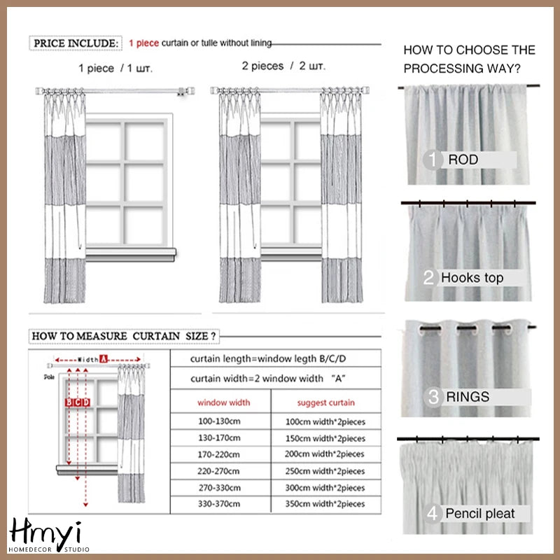 Rideaux en tulle blanc modernes — salon, chambre à coucher, transparents
