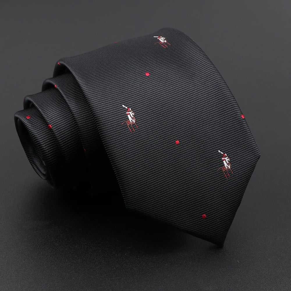 Novedad corbata de hombre floral pluma alce patrón geométrico rojo azul corbatas ocio negocios uso diario corbata regalo de fiesta de boda