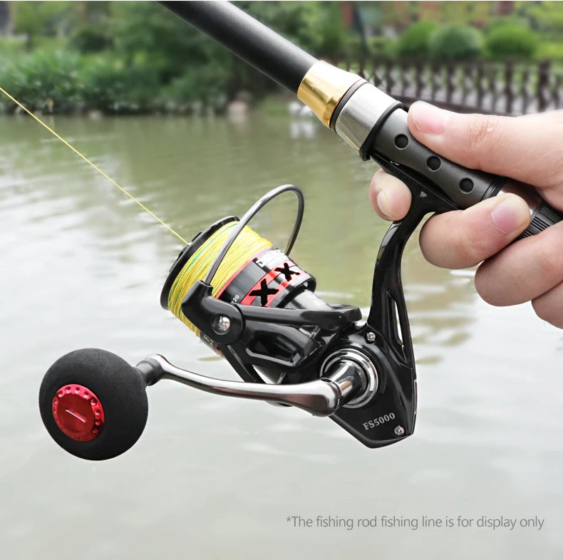 DEUKIO moulinet de pêche 2000-7000 traînée maximale 12KG moulinets de filature bobine en métal carretilhas de pesca moulinet pour accessoires de pêche pêche