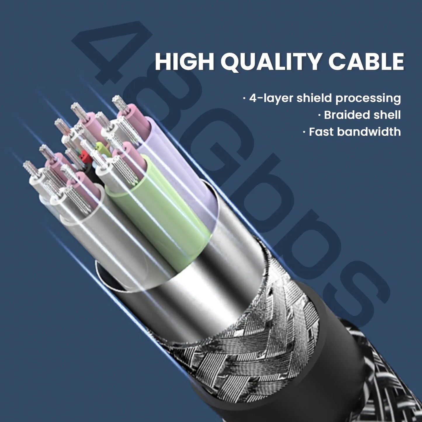 Câble HDMI 2.1 ultra haute vitesse — 8K 60Hz, 4K 120Hz, 48 Gbps, HDR, TV, PC, projecteur, console