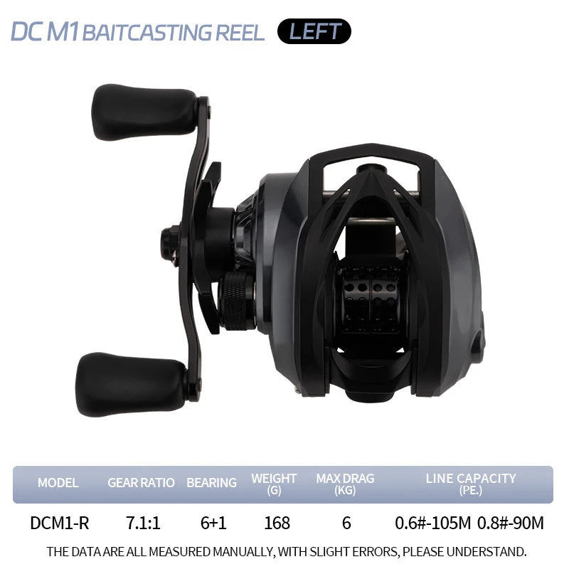 DEUKIO nouvelles roues de pêche à courant continu moulinets de Baitcasting électriques à la carpe 6 + 1BB 7.1:1 rapport de vitesse moulinets de coulée d'eau salée