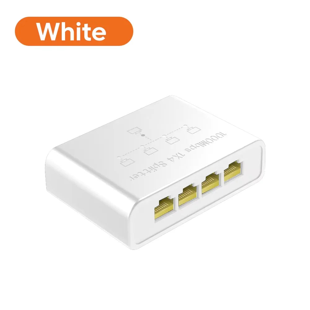 VIKEFON 5-Port Gigabit Network Switch Ethernet RJ45 Network Port Network Cable Connection Splitter Network Extender Cable