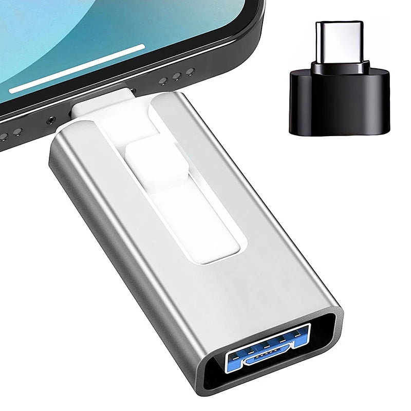 4 In1 OTG Micro USB 3.0 clé USB double usage Android TYPE-C clé Mobile Micro USB clé USB clé USB gratuite pour iPhone