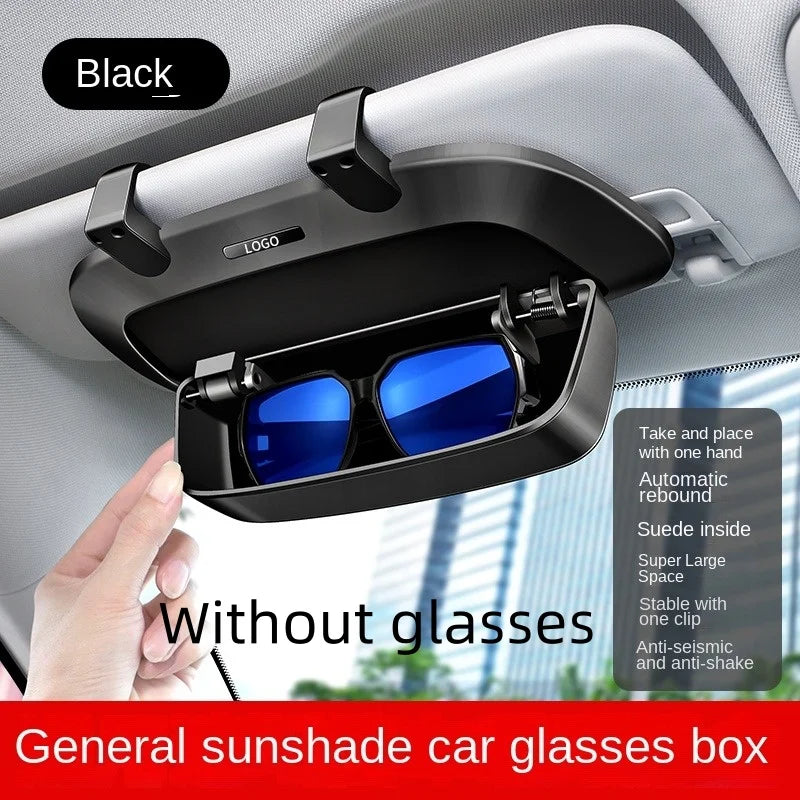 Étui à lunettes de voiture, pare-soleil, porte-lunettes de soleil de voiture multifonctionnel, clip à lunettes dans la voiture, boîte de rangement modifiée