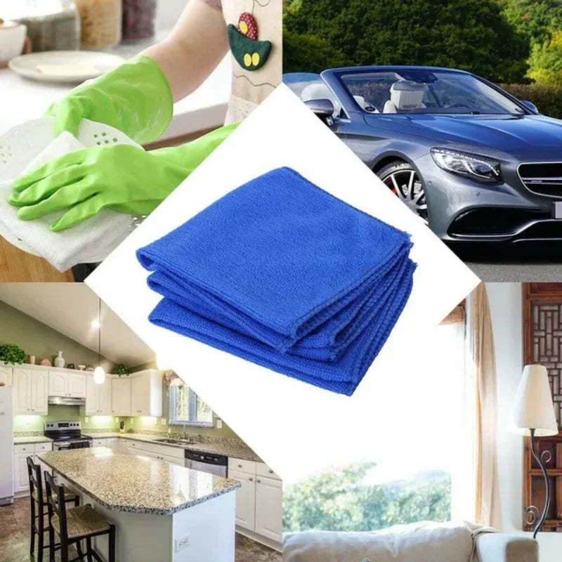 Serviettes Microfibre Lavage Voiture Séchage — Chiffons Nettoyage Polissage 1-20 Pièces