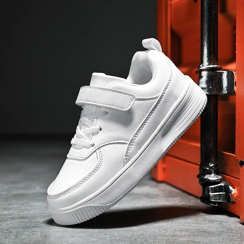 Zapatillas blancas y negras informales para niños, zapatos de moda transpirables para niños, tenis infantil, tenis infantil menino