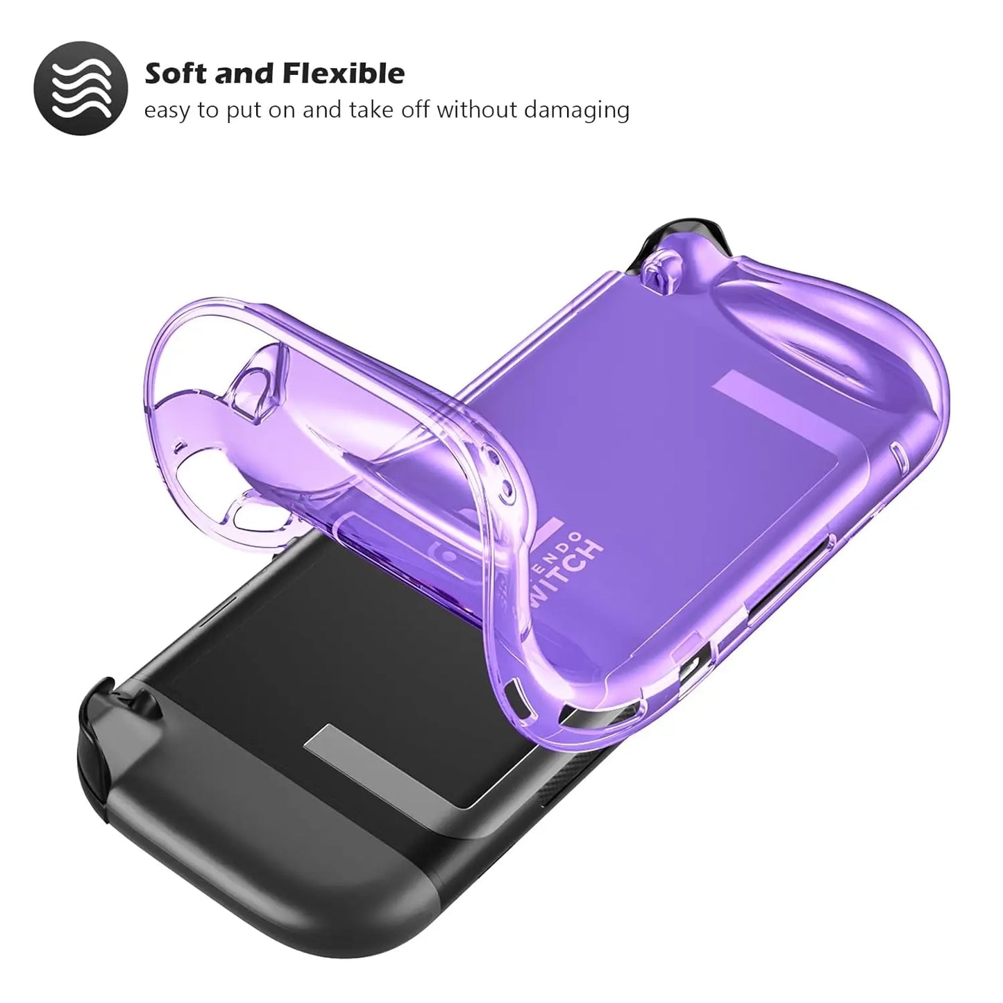 Protective Case for Switch 2 (2025), NS 2, TPU Protective Cover, Anti-Scratch, Shock Absorption, Ergonomic Grip Design for NS2