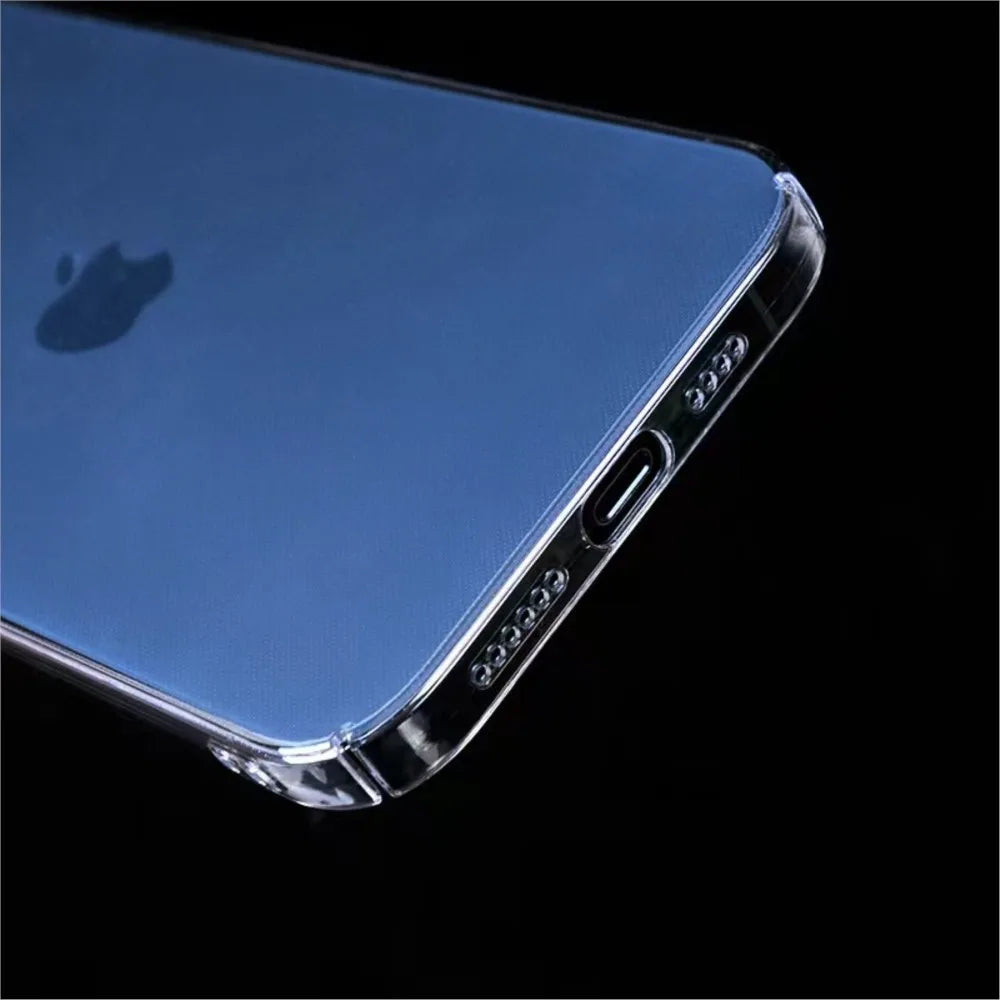 Funda transparente no amarillea para iPhone 16 15 14 Plus 13 Pro Max 16e 12 11 12Pro 14Pro 13Pro SE 2020, carcasa de teléfono