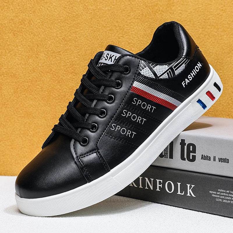 Zapatos de hombre primavera, zapatos clásicos nuevos, zapatos de hombre de moda, versátiles, de talla grande, zapatos blancos, zapatillas de suela gruesa, zapatillas casual