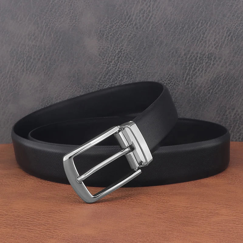 Ceinture Mode Homme — Boucle Ardillon Cuir Véritable Blanc Jeans