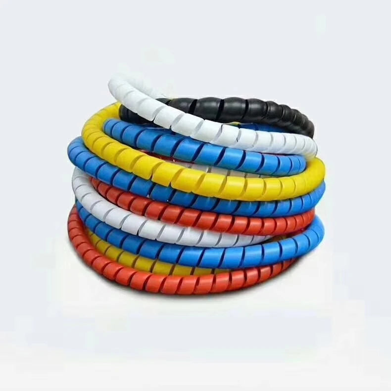 Protection de ligne spirale flexible, protection de fil, manchon de câble, couvercle en T, rond, enroulement, 8mm, 10mm, liquimanquer, 2 mètres
