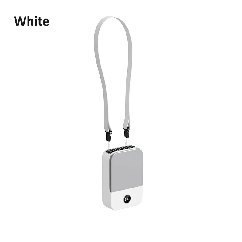 Mini ventilateur de cou portable sans lame, refroidisseur d'air, USB, 2000mAh, 3 vitesses