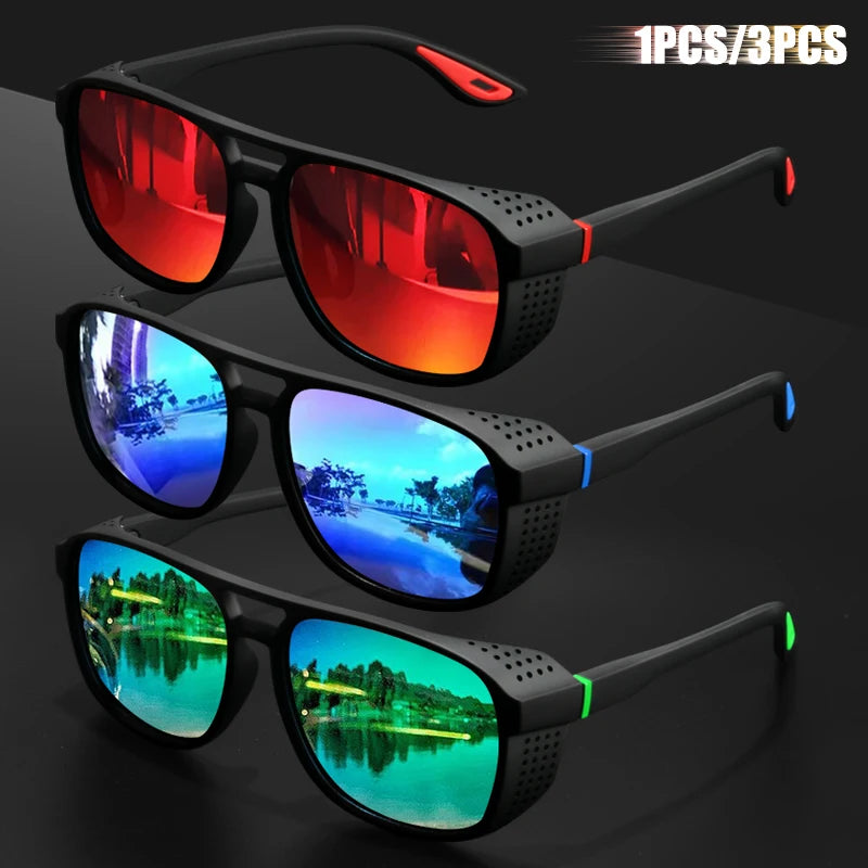 Lunettes de soleil polarisées de sport 1 pièce/3 pièces, design coupe-vent, adaptées au cyclisme et à la course en plein air, légères UV400