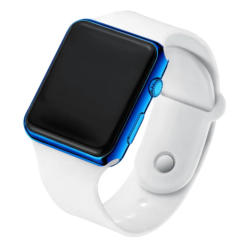 Reloj digital sencillo para hombres y mujeres, deportivo, de moda, electrónico, LED, correa de silicona negra, reloj de hombre informal, Reloj Hombre