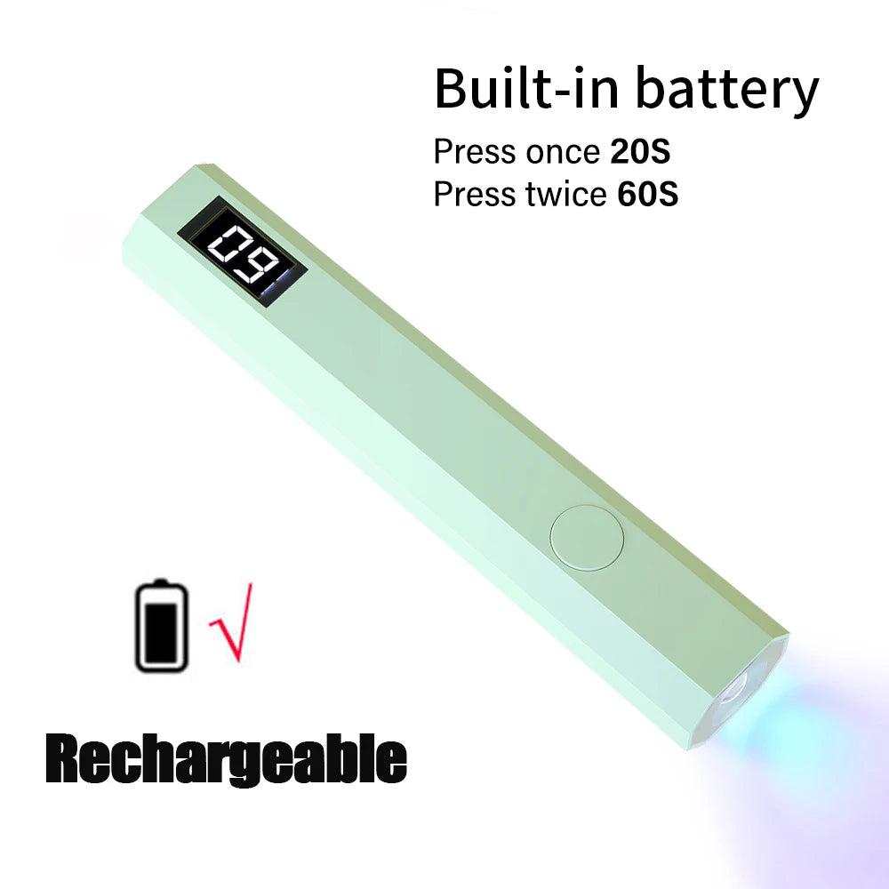 Mini lampe UV portable pour séchage des ongles en gel — séchage rapide, stylo photothérapie, salon à domicile