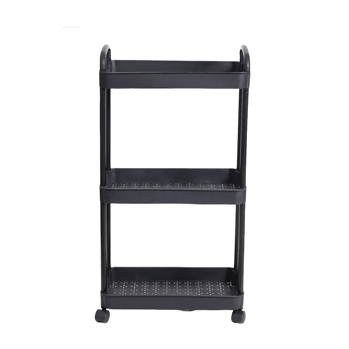 Chariot utilitaire roulant en plastique avec poignée, chariot de rangement pour bureau, salon, cuisine, évaluation de stockage mobile avec roue