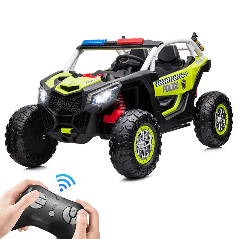 Coche de juguete eléctrico para niños, 24V, 7A, vehículo UTV, regalos para niños, control remoto para padres, velocidad ajustable, 3 a 8 años