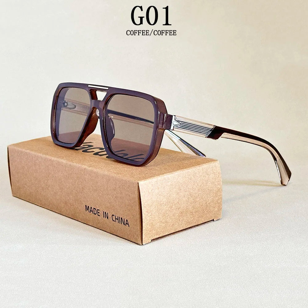Gafas de sol cuadradas para hombre, de moda, vintage, para mujer, 2025, Gafas de Sol Hombre, Lunettes Soleil Femme, envío directo