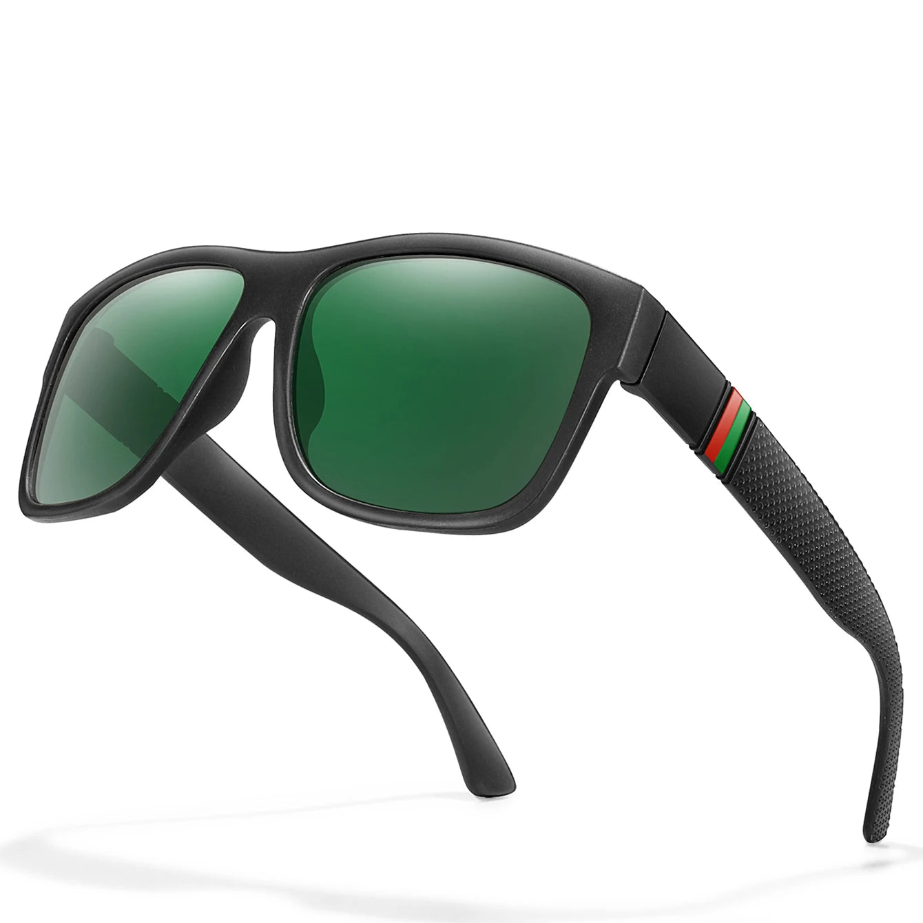 Gafas de sol polarizadas cuadradas clásicas para hombre, para pesca, conducción al aire libre, ciclismo, carrera, vintage, montura grande, UV400