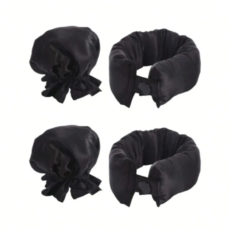 Lot de 2/4/6 pièces : Kit de bouclage sans chaleur en satin, bigoudis doux pour boucles de nuit, pour dormir, pour des boucles sans chaleur, bonnet de nuit pour boucles