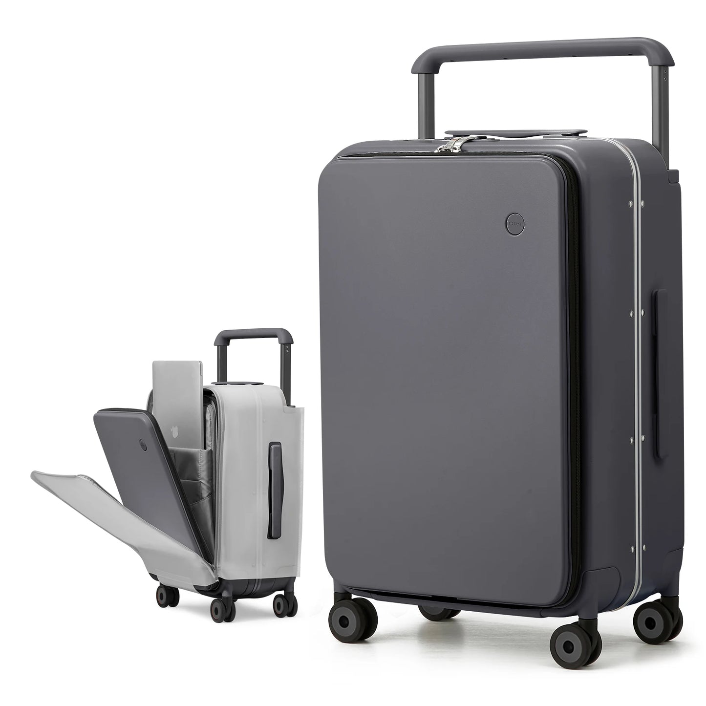 Valise Cabine 20 Pouces Cadre Aluminium — Large Poignée Bagage à Main Voyage