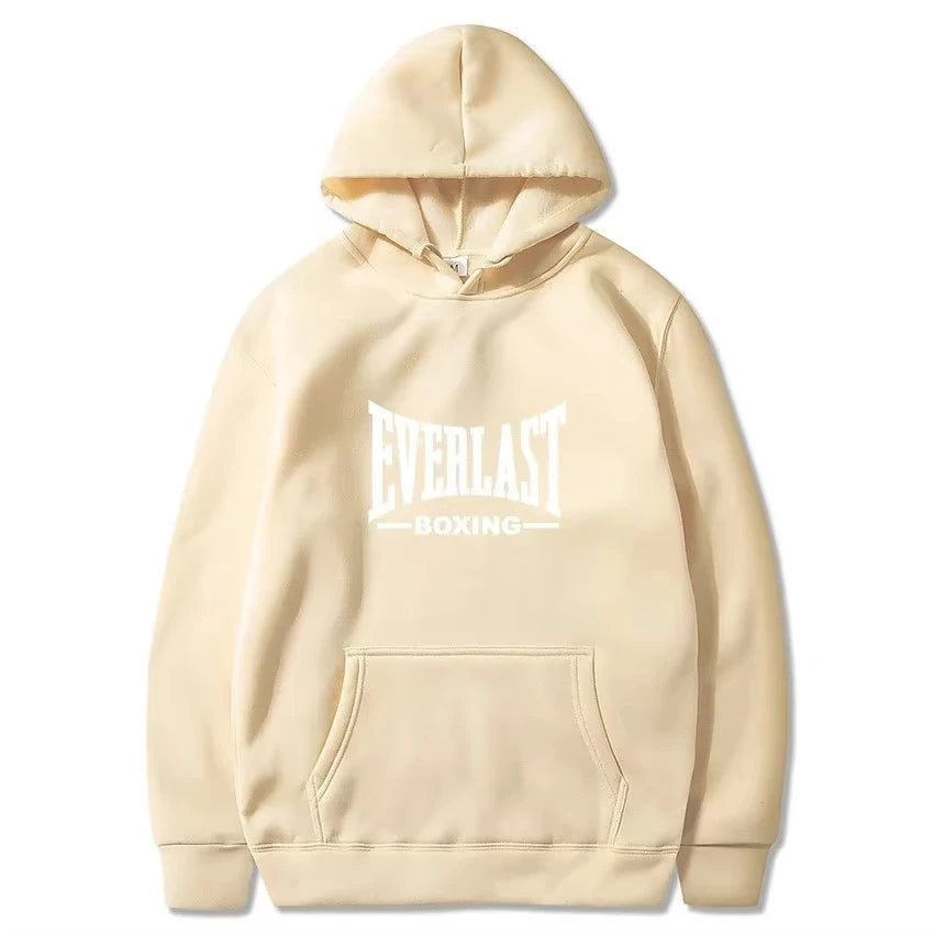 Sudadera con capucha EVERLAST para hombre, informal, holgada, con capucha, impresión sencilla, evaluación numerius, defensa deportiva, informal