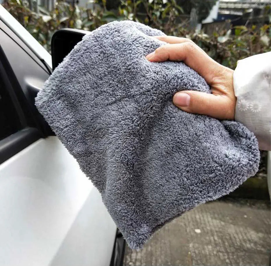 Serviette de lavage auto en microfibre super absorbante — nettoyage et séchage, multifonctionnelle