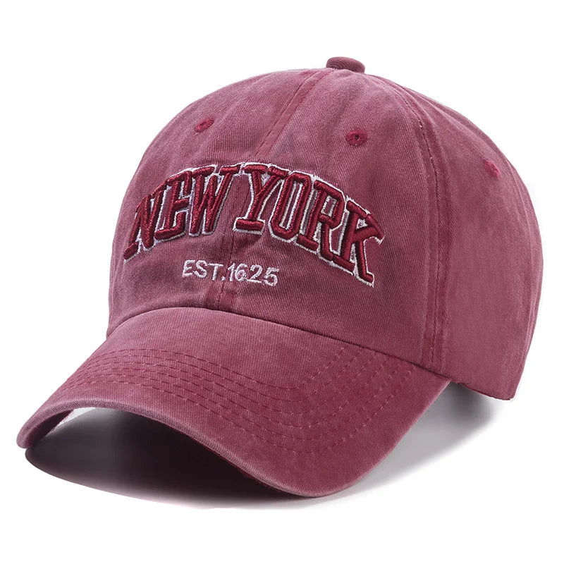 Gorra de béisbol de algodón lavado New York para hombres y mujeres, gorras snapback, gorras de béisbol, protección solar, CasVentajas, gorra de papá, gorra para exteriores, 2024