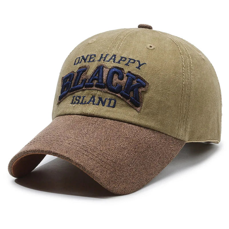 Gorra de béisbol FS Green Brown Letter para hombres, gorra snapback de hip-hop para mujeres, gorra vintage de camionero callejero, gorra de golf de moda