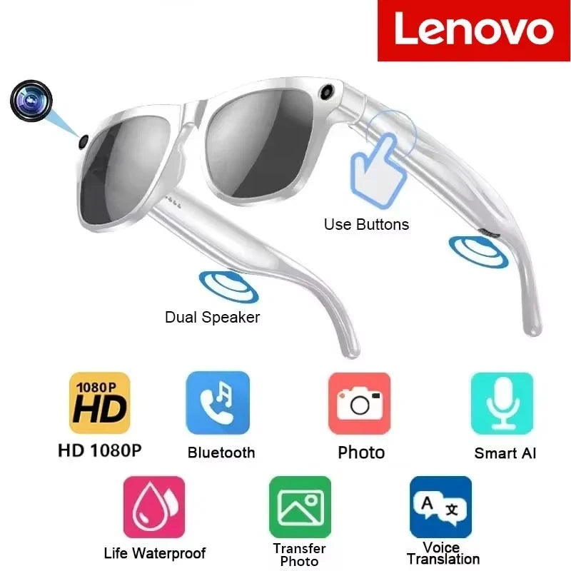 Lunettes intelligentes AI — Bluetooth tactile, caméra, appel, musique, sport