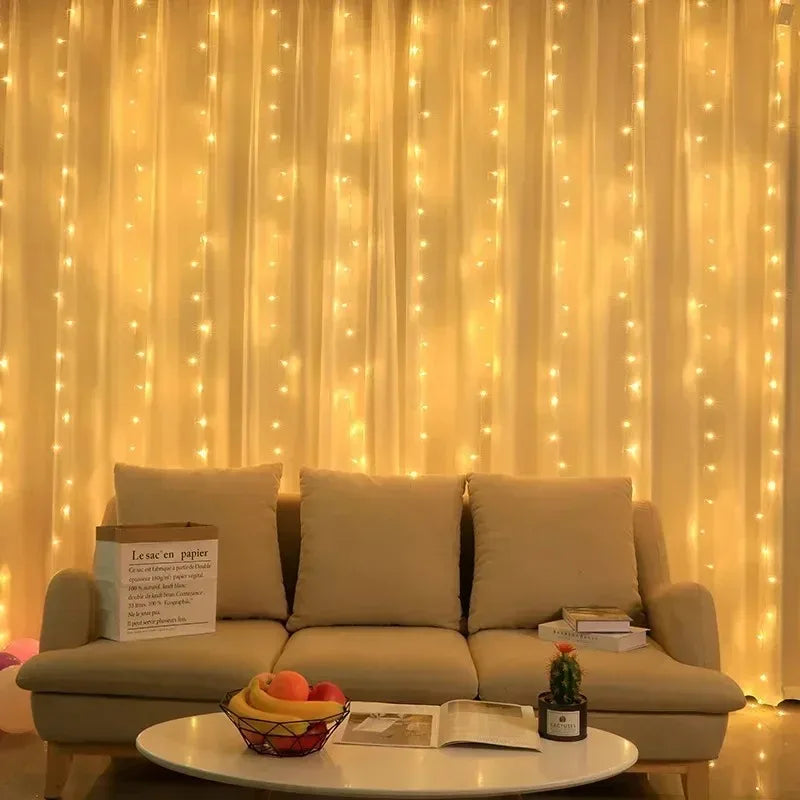 Guirlande lumineuse USB pour rideaux, 8 modes, lumières féériques, guirlande lumineuse pour sapin de Noël, lumières de fête, mariage, Noël, décoration de la maison, chambre à coucher
