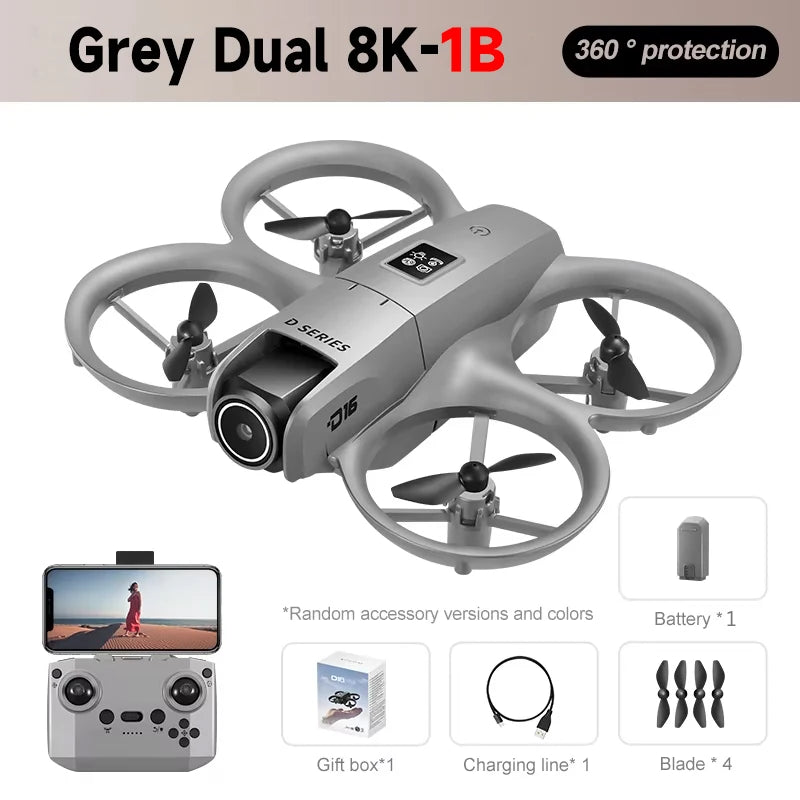 Drone GPS 8K — Double Caméra HD, Évitement Obstacles, Moteur Brushless, Flux Optique