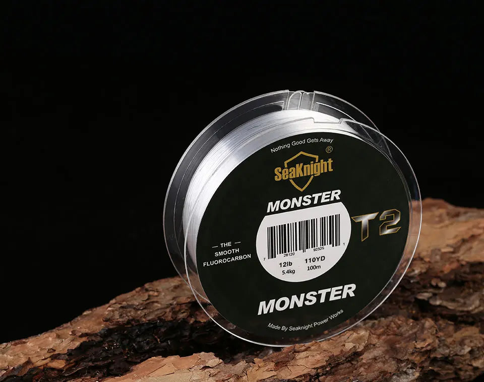 SeaKnight marque MANSTER T2 série 100% ligne de pêche en fluorocarbone 100M, ligne en Fiber de carbone 3-35LB mise à niveau ligne coulante pêche en mer
