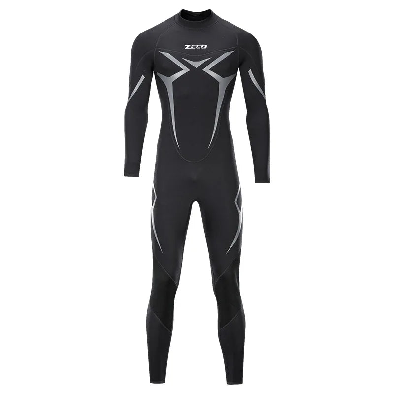 Combinaison de plongée en néoprène pour hommes, 3MM, manches longues, plongée en apnée, une pièce, Surf, pêche, maillots de bain thermiques