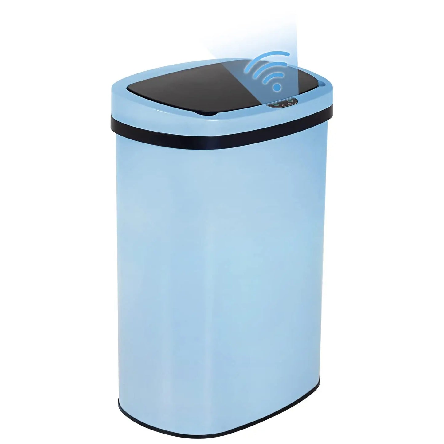 BestOffice Bote de Basura de 13 Galones con Tapa Bote de Basura Automático sin Contacto Control de Olores Diseño Ovalado Moderno | Fácil de Limpiar