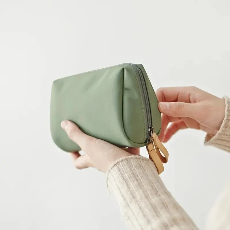 Neceser de mujer 2026, color liso, estilo coreano, bolsa de cosméticos, estuche, neceser, organizador de maquillaje impermeable, bolso de lujo