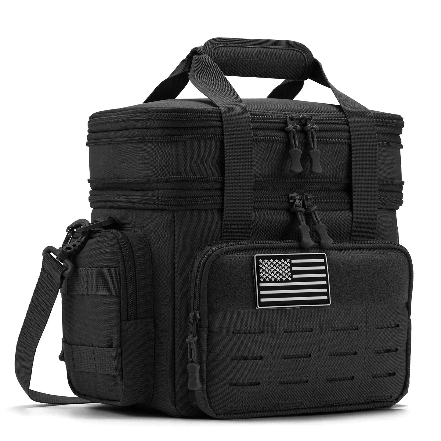Fiambrera táctica de 18 L para hombre, bolsa de almuerzo térmica extensible y resistente, nevera portátil impermeable, para trabajo, camping, pícnic al aire libre