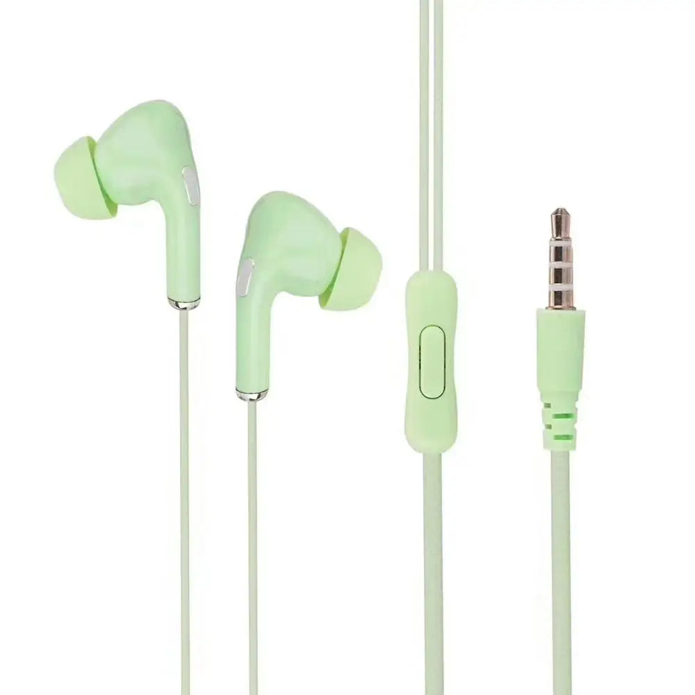 Auriculares con cable de alta definición con micrófono, control en la oreja, auriculares deportivos portátiles, auriculares con cable para móvil por la mañana, 3.5mm