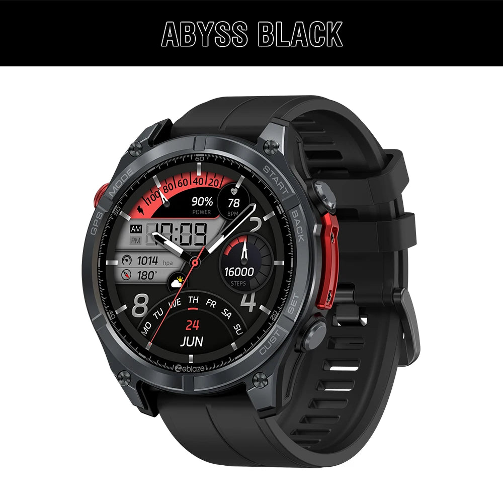 Nuevo 2025 Zeblaze Stratos 4 GPS Smartwatch 1.43 "AMOLED Pantalla Brújula Altímetro Barométrico Linterna Llamada de voz Reloj inteligente