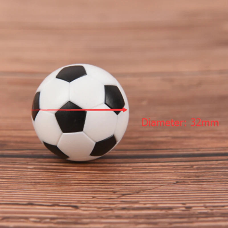 2 piezas de resina negra blanca mesa de fútbol balón de fútbol de bebé Fussball 32mm