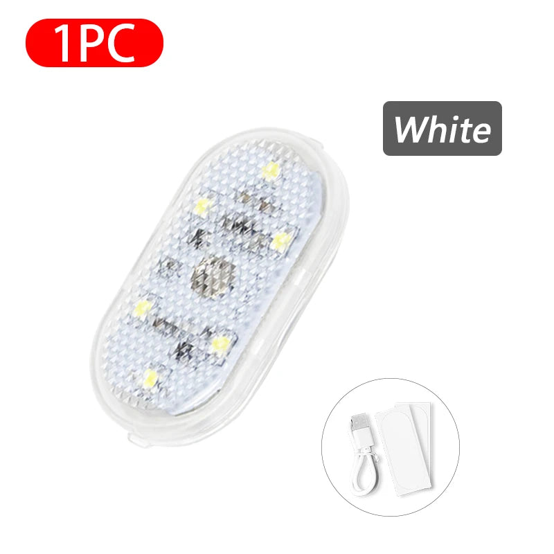 BLALION-Luces táctiles LED inalámbricas para coche, iluminación interior magnética, plafón de techo, lámpara de lectura, lámpara de puerta automática, carga por USB, 5V