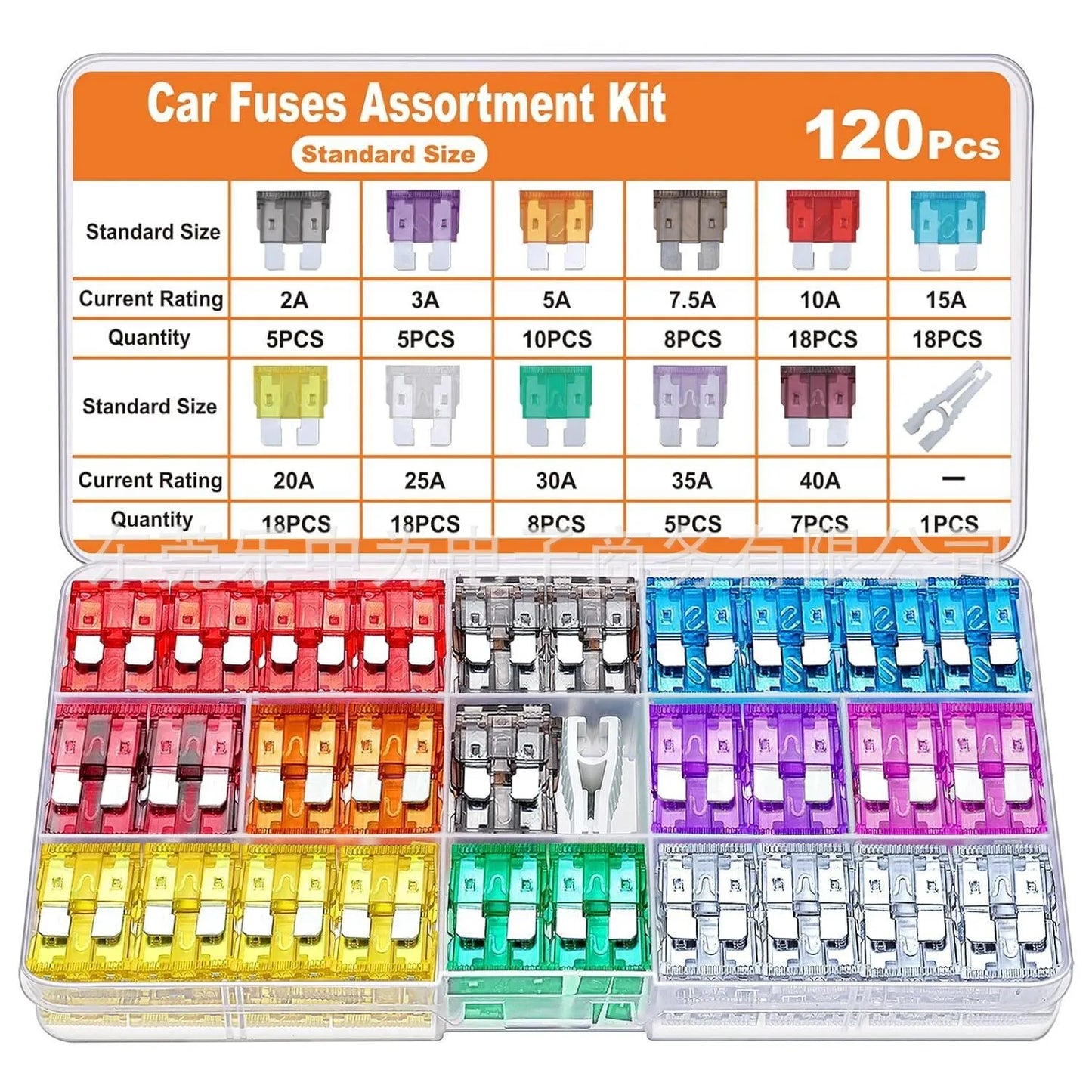 Kit surtido de fusibles de cuchilla para coche, 300/180/120 piezas, para camión automotriz, fusible mixto mediano y pequeño para circuito de motocicleta con caja