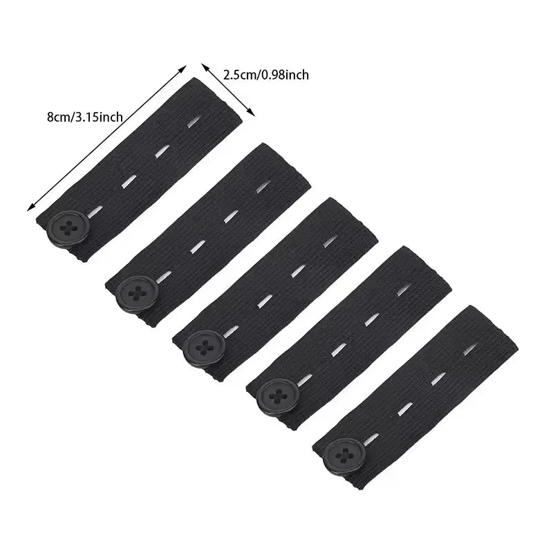 Cinturón extensor de pantalón unisex, 5 piezas, banda de cintura, pantalones ajustados, faldas de mezclilla, ganchos para botones de maternidad, ropa, suministros de costura para bricolaje