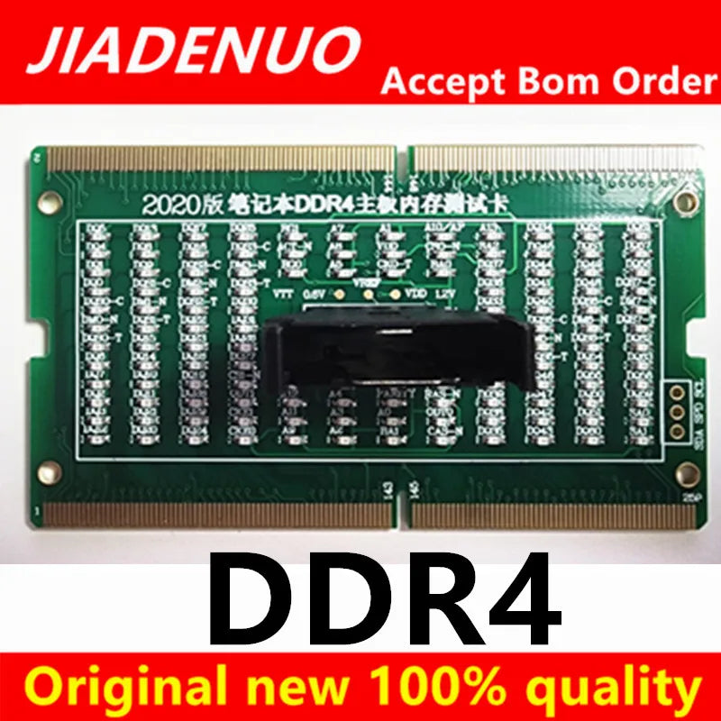 Carte de test d'analyseur de diagnostic SDRAM SO-DIMM, carte de test LED pour ordinateur portable, testeur de connecteurs de mémoire DDR2 DDR3 DDR4 DDR5