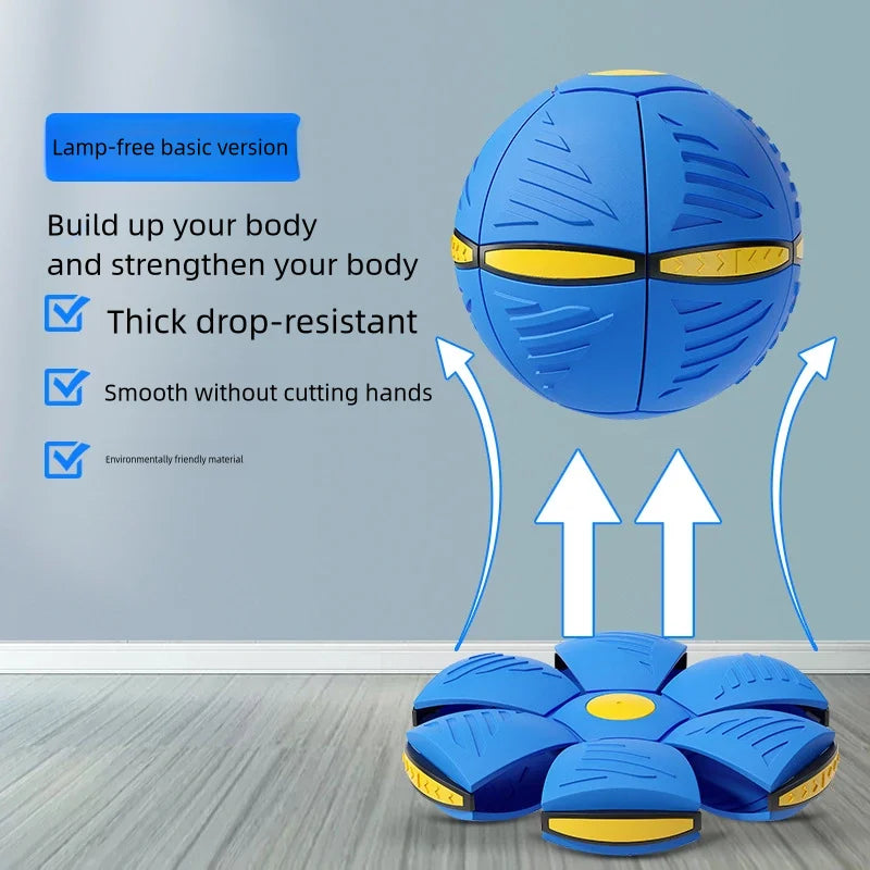 Blue Flying Saucer, Foot Pressure Decompression Air Ball, Parent-Child Outdoor Toy, Fun Magic Deformation