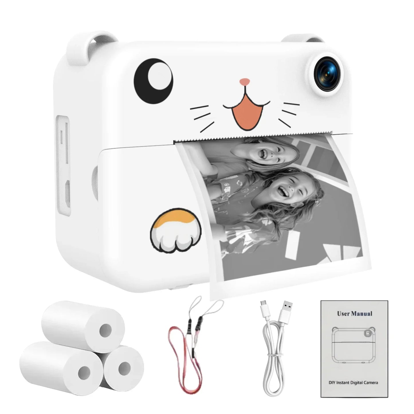 Cámara digital para niños, cámara infantil, impresión instantánea, grabadora de video HD, mini impresora térmica, los mejores regalos de cumpleaños y de fiesta, 1080p