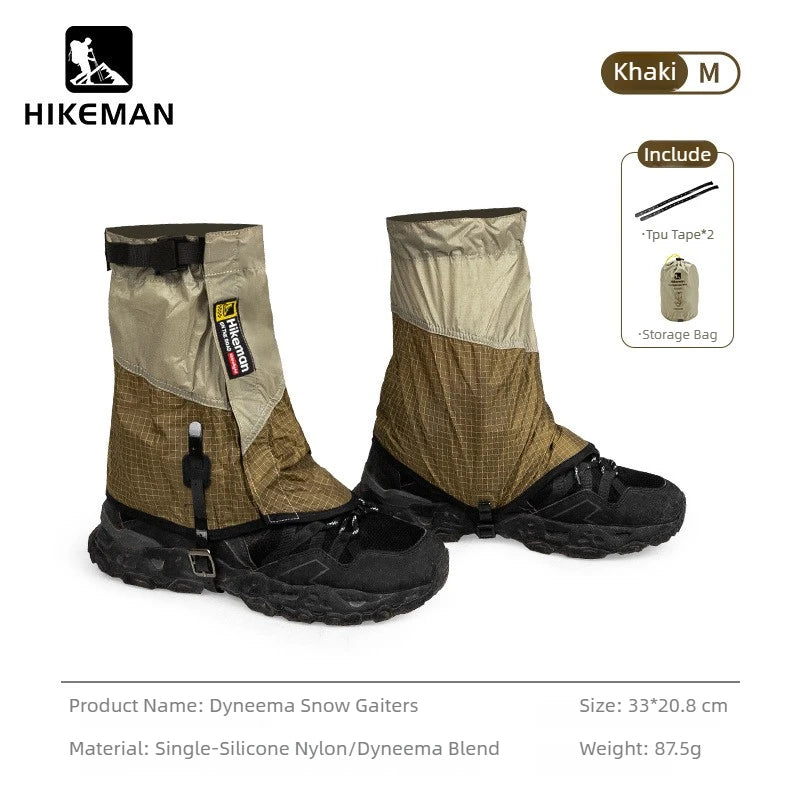 Guêtres de randonnée Dyneema pour l'extérieur, coupe-vent, imperméables, grandes protections de jambes, guêtres de trail pour le camping, le ski, la randonnée et le trekking dans le désert