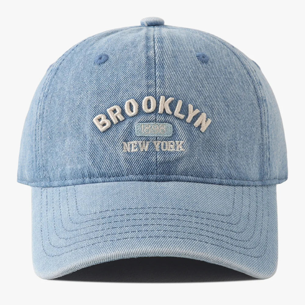 Sombrero de visera de mezclilla vintage nuevo 2025, gorra de béisbol de mezclilla a la moda unisex con bordado de letras, gorras de Hip Hop, gorra genial